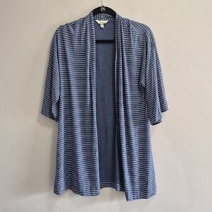 Soma NWOT Short Sleeve Striped Open Cardigan Size Small